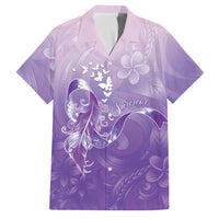 Lupus Awareness Month Family Matching Off Shoulder Short Dress and Hawaiian Shirt Polynesian Style LT05 Dad's Shirt - Short Sleeve Lilac - Polynesian Pride