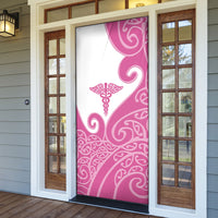 New Zealand Nurse Door Cover Maori Koru Pink Version