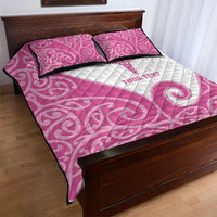 Personalised New Zealand Nurse Quilt Bed Set Maori Koru Pink Version