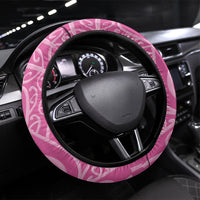 New Zealand Nurse Steering Wheel Cover Maori Koru Pink Version