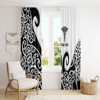 Personalised New Zealand Nurse Window Curtain Maori Koru Black Version LT05 - Polynesian Pride