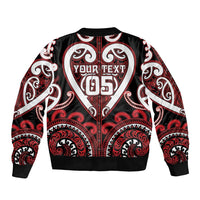 Custom Aotearoa Ngapuhi Bomber Jacket Maori Tribal Pattern