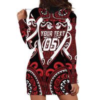 Custom Aotearoa Ngapuhi Hoodie Dress Maori Tribal Pattern