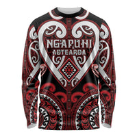 Custom Aotearoa Ngapuhi Long Sleeve Shirt Maori Tribal Pattern