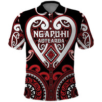 Custom Aotearoa Ngapuhi Polo Shirt Maori Tribal Pattern