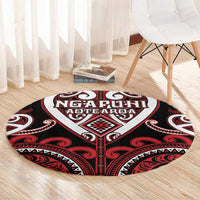Aotearoa Ngapuhi Round Carpet Maori Tribal Pattern