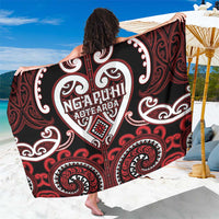 Aotearoa Ngapuhi Sarong Maori Tribal Pattern LT05 One Size 44 x 66 inches Red - Polynesian Pride