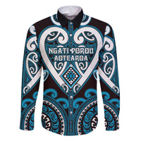 Custom Aotearoa Ngati Porou Family Matching Long Sleeve Bodycon Dress and Hawaiian Shirt Maori Tribal Pattern