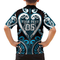 Custom Aotearoa Ngati Porou Family Matching Off Shoulder Short Dress and Hawaiian Shirt Maori Tribal Pattern