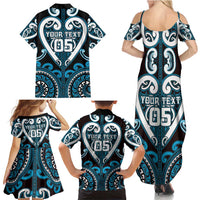Custom Aotearoa Ngati Porou Family Matching Summer Maxi Dress and Hawaiian Shirt Maori Tribal Pattern