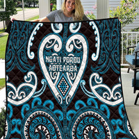 Aotearoa Ngati Porou Quilt Maori Tribal Pattern LT05 Blue - Polynesian Pride