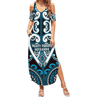 Custom Aotearoa Ngati Porou Summer Maxi Dress Maori Tribal Pattern