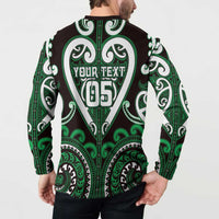 Custom Aotearoa Ngai Tahu Button Sweatshirt Maori Tribal Pattern