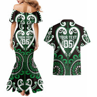 Custom Aotearoa Ngai Tahu Couples Matching Mermaid Dress and Hawaiian Shirt Maori Tribal Pattern LT05 - Polynesian Pride
