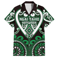 Custom Aotearoa Ngai Tahu Family Matching Off Shoulder Short Dress and Hawaiian Shirt Maori Tribal Pattern