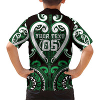 Custom Aotearoa Ngai Tahu Family Matching Short Sleeve Bodycon Dress and Hawaiian Shirt Maori Tribal Pattern