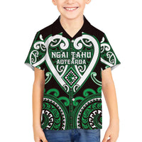 Custom Aotearoa Ngai Tahu Family Matching Tank Maxi Dress and Hawaiian Shirt Maori Tribal Pattern