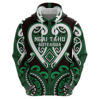 Custom Aotearoa Ngai Tahu Hoodie Maori Tribal Pattern