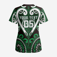 Custom Aotearoa Ngai Tahu Scrub Top Maori Tribal Pattern - Polynesian Pride