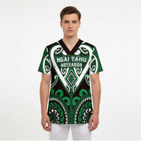 Custom Aotearoa Ngai Tahu Scrub Top Maori Tribal Pattern - Polynesian Pride