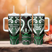 Custom Aotearoa Ngai Tahu Tumbler With Handle Maori Tribal Pattern LT05 - Polynesian Pride