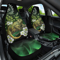 Aotearoa New Zealand Tuatara Car Seat Cover Maori Koru Art LT05 One Size Green - Polynesian Pride