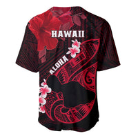 Hawaii Maui Baseball Jersey Polynesian Fish Hook Hibiscus Red Version LT05 - Polynesian Pride