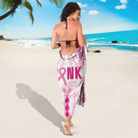 Breast Cancer Pink Out Sarong Polynesian Art Tattoo White Version