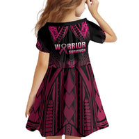 Breast Cancer Pink Out Family Matching Short Sleeve Bodycon Dress and Hawaiian Shirt Polynesian Art Tattoo Black Version LT05 - Polynesian Pride