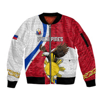 personalized-philippines-sleeve-zip-bomber-jacket-the-eight-rayed-sun-bald-eagle-polynesian-pattern