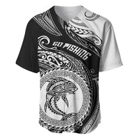Go Fishing Baseball Jersey Polynesian Pattern LT05 Black - Polynesian Pride