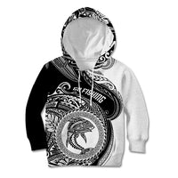 Personalized Go Fishing Kid Hoodie Polynesian Pattern LT05 Hoodie Black - Polynesian Pride