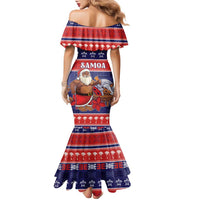 Samoa Christmas Family Matching Mermaid Dress and Hawaiian Shirt Samoan Santa Claus Manuia Le Kerisimasi LT05 - Polynesian Pride