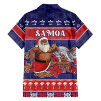 Samoa Christmas Family Matching Off The Shoulder Long Sleeve Dress and Hawaiian Shirt Samoan Santa Claus Manuia Le Kerisimasi LT05 - Polynesian Pride