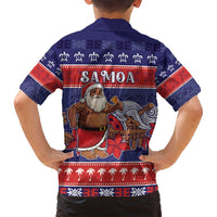 Samoa Christmas Family Matching Puletasi and Hawaiian Shirt Samoan Santa Claus Manuia Le Kerisimasi LT05 - Polynesian Pride