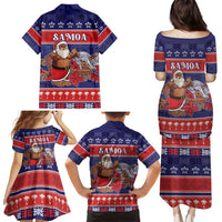 Samoa Christmas Family Matching Puletasi and Hawaiian Shirt Samoan Santa Claus Manuia Le Kerisimasi LT05 - Polynesian Pride