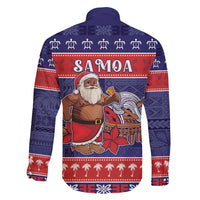 Samoa Christmas Family Matching Short Sleeve Bodycon Dress and Hawaiian Shirt Samoan Santa Claus Manuia Le Kerisimasi LT05 - Polynesian Pride