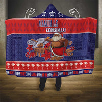Samoa Christmas Hooded Blanket Samoan Santa Claus Manuia Le Kerisimasi