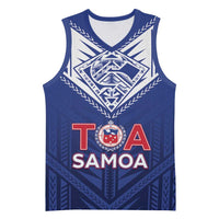 Super Toa Samoa Rugby Custom Basketball Jersey Warrior Spirit LT05 Unisex Blue - Polynesian Pride