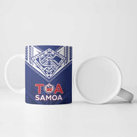 Super Toa Samoa Rugby Custom Ceramic Mug Warrior Spirit LT05