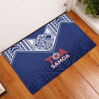 Super Toa Samoa Rugby Rubber Doormat Warrior Spirit LT05 - Polynesian Pride