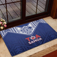 Super Toa Samoa Rugby Rubber Doormat Warrior Spirit LT05 - Polynesian Pride
