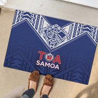 Super Toa Samoa Rugby Rubber Doormat Warrior Spirit LT05 - Polynesian Pride