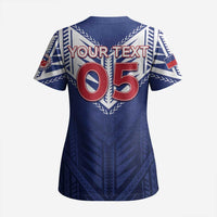 Super Toa Samoa Rugby Custom Scrub Top Warrior Spirit - Polynesian Pride