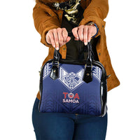 Super Toa Samoa Rugby Shoulder Handbag Warrior Spirit LT05 One Size Blue - Polynesian Pride