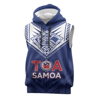 Super Toa Samoa Rugby Custom Sleeveless Hoodie Warrior Spirit LT05