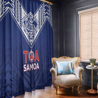 Super Toa Samoa Rugby Window Curtain Warrior Spirit LT05 - Polynesian Pride