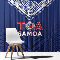 Super Toa Samoa Rugby Window Curtain Warrior Spirit LT05 - Polynesian Pride