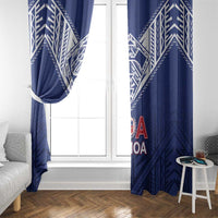 Super Toa Samoa Rugby Window Curtain Warrior Spirit LT05 - Polynesian Pride