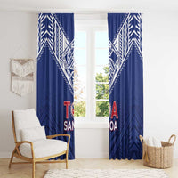Super Toa Samoa Rugby Window Curtain Warrior Spirit LT05 - Polynesian Pride